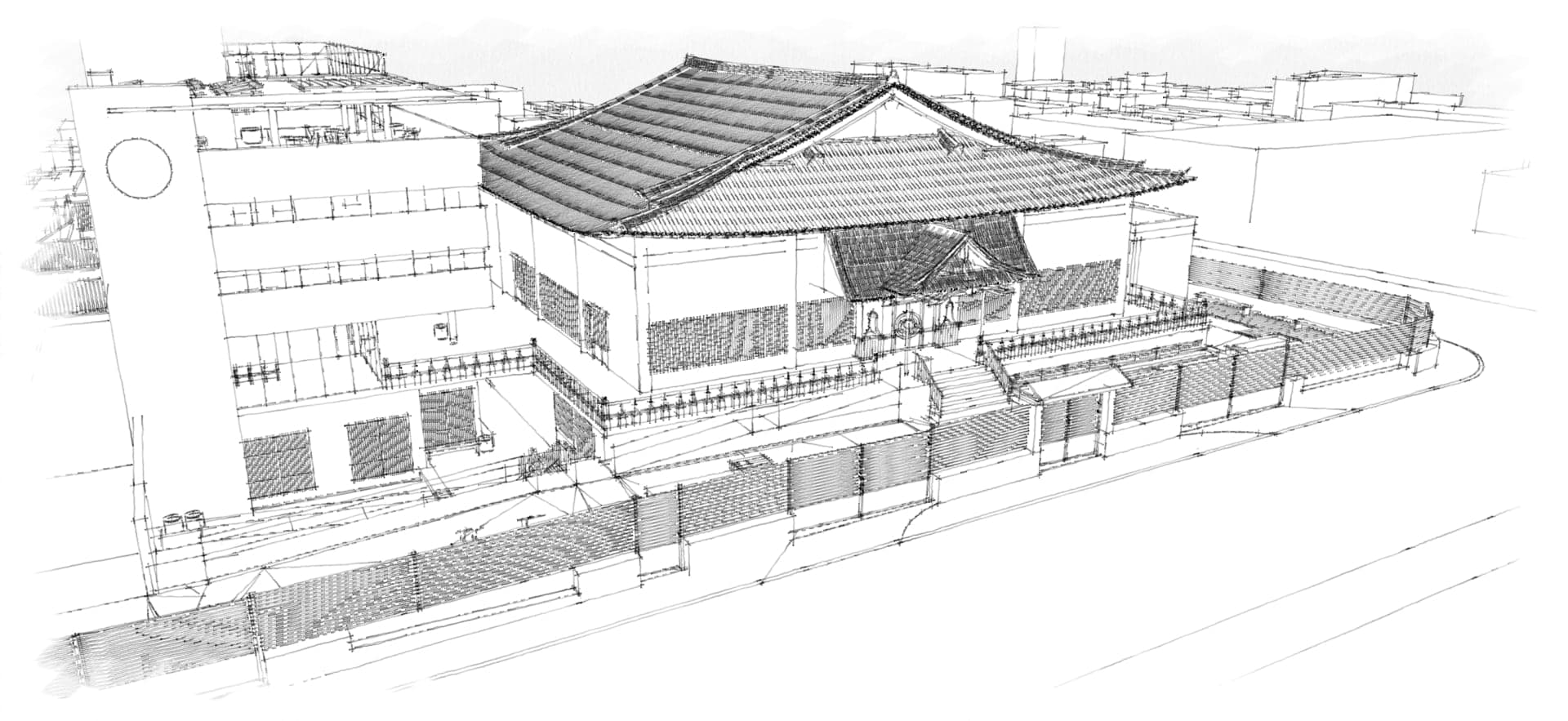 Templo Budista HBS, projeto institucional da Gálibo Arquitetura em Ipiranga, São Paulo (SP)